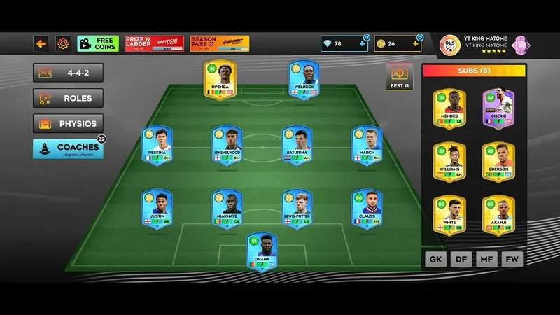 Tối ưu sức mạnh nhờ Dream League Soccer nâng cấp cầu thủ