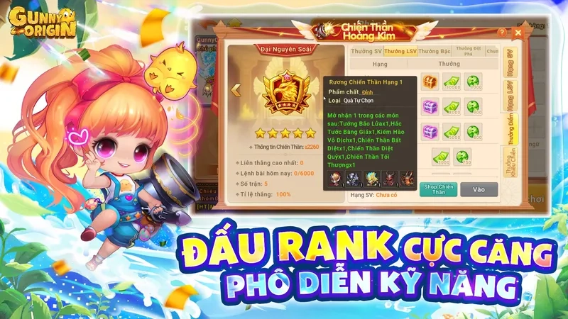 Trang bị Gunny Origin quyết định sức mạnh nhân vật