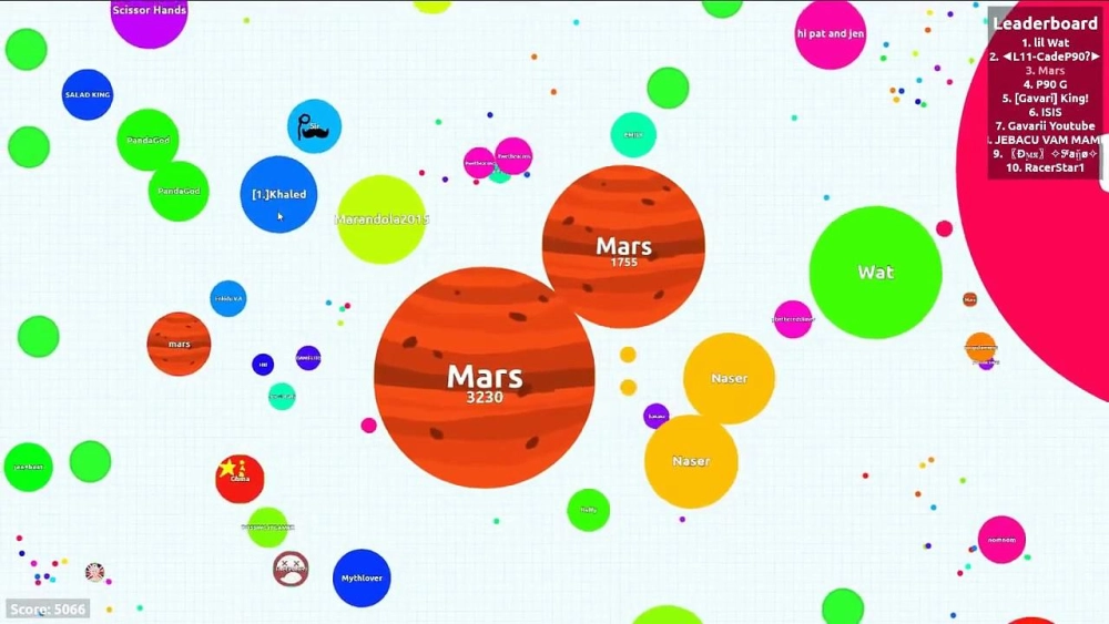 Giao diện chính khi tải Agar.io cho máy tính bản chuẩn