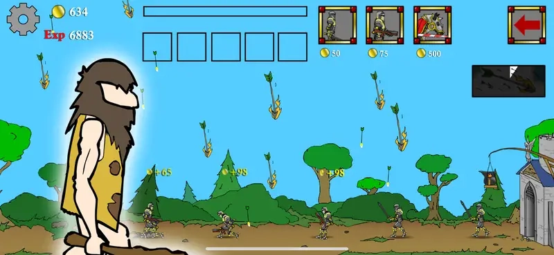 Age of War Unblocked phiên bản web hiển thị