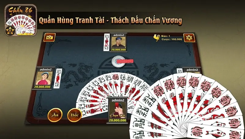 Bộ bài dùng trong Chắn Vạn Văn sắp xếp chuẩn luật