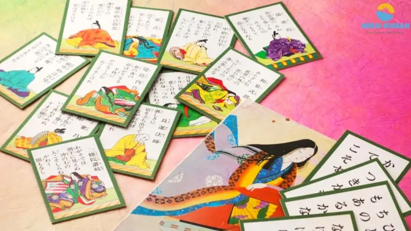 Cảnh chơi bài Karuta sôi nổi trong không gian gia đình