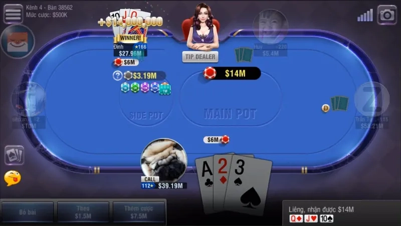 Sảnh bài liêng online cực kỳ đông