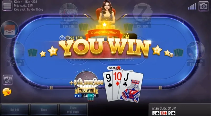 Đồ họa trò chơi liêng rất bắt mắt