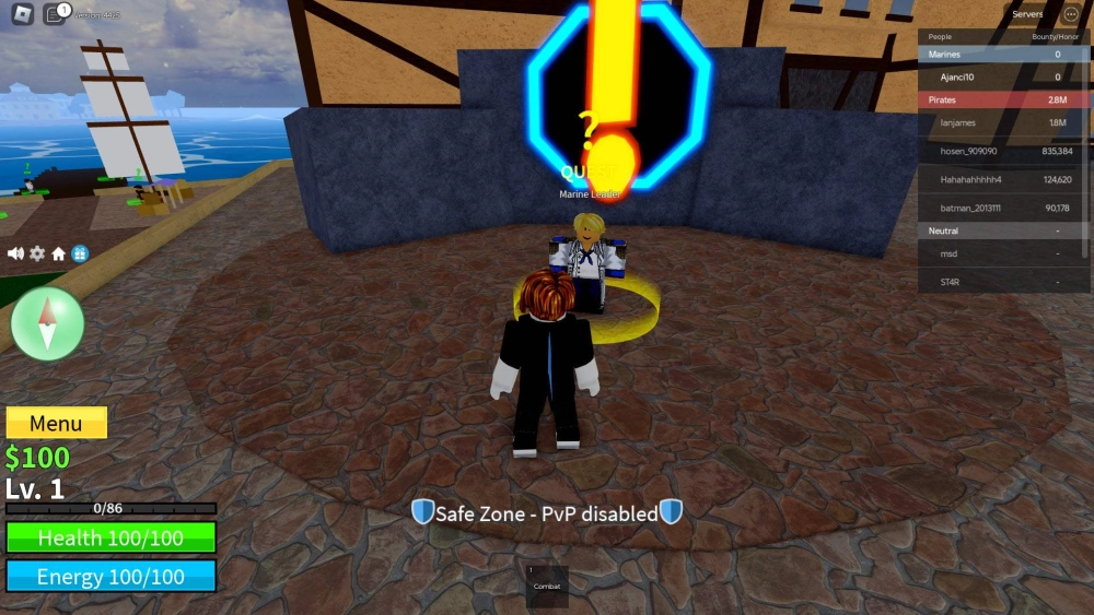 Nhân vật sử dụng vật phẩm mặt nạ quỷ blox fruit tăng tốc độ chạy]