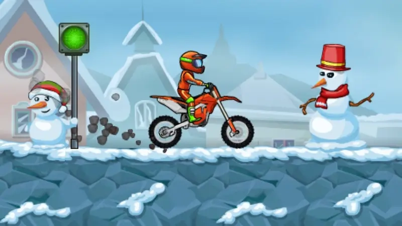 Moto X3M Winter trò chơi đua xe băng tuyết kịch tính