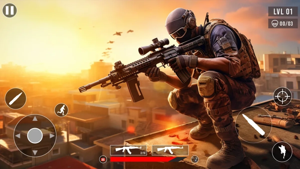 Sự lột xác về đồ họa trong phiên bản sniper clash 3d 2