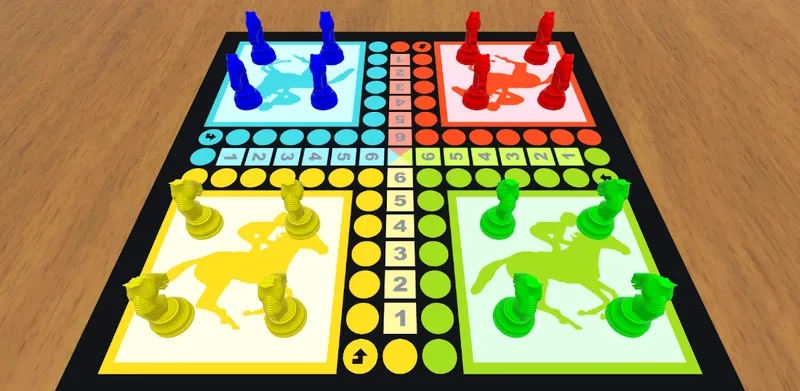 Nhóm bạn đang chơi cờ ngựa vui vẻ