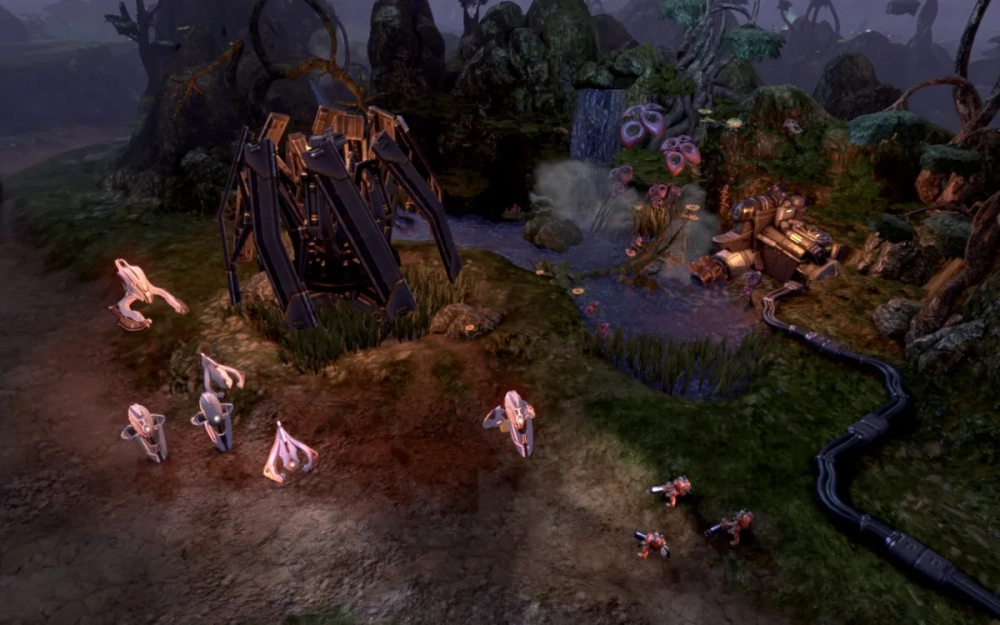 Mô hình chi tiết của Grey Goo Human faction trong xưởng chế tạo