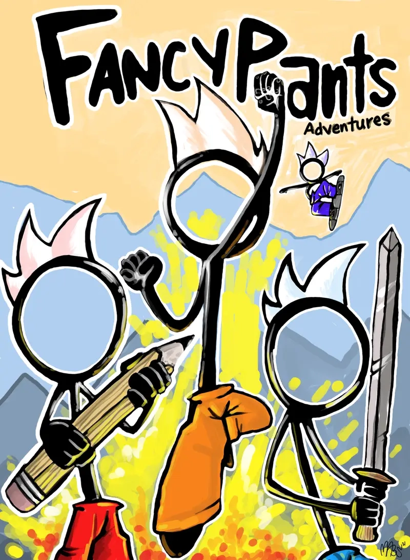 Cách di chuyển trong Fancy Pants Adventure qua từng bước