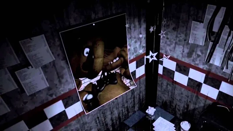 Cảnh đêm Night Freddy đầy u ám