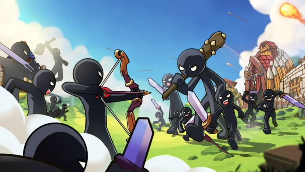 Giao diện sảnh chờ trong Stick Empires mobile mượt mà