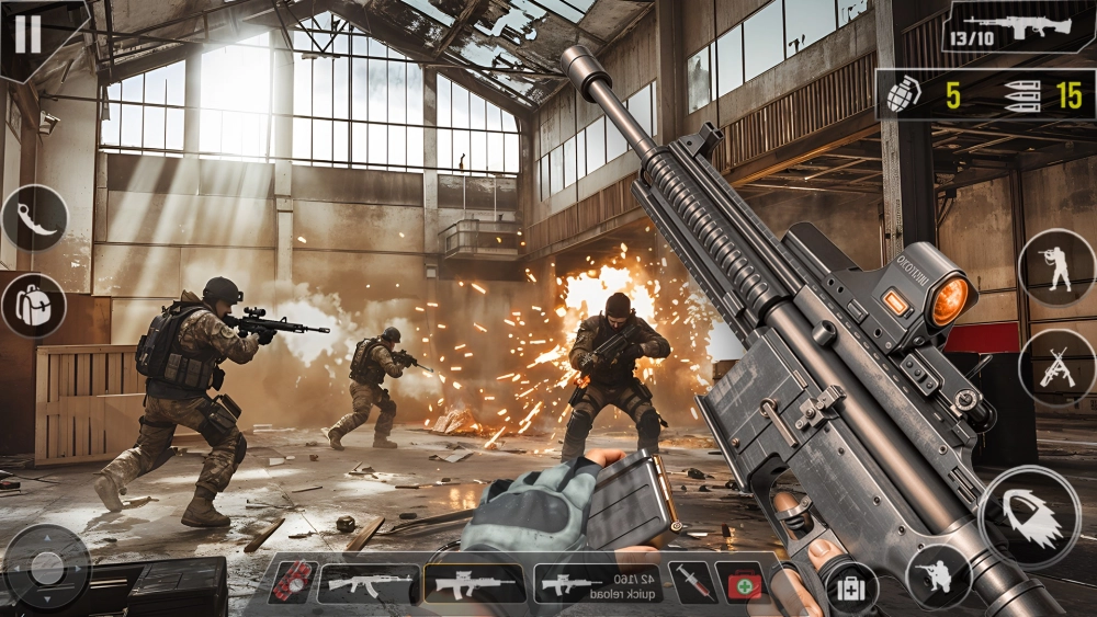  Màu sắc rực rỡ của trận địa game Y8 bắn súng sơn