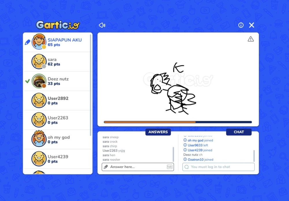 Những bức vẽ bá đạo trong Gartic.io khiến cả phòng chơi phải 