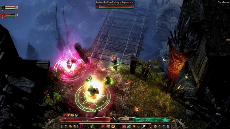 Tông màu nặng nề của grim dawn đồ họa u ám