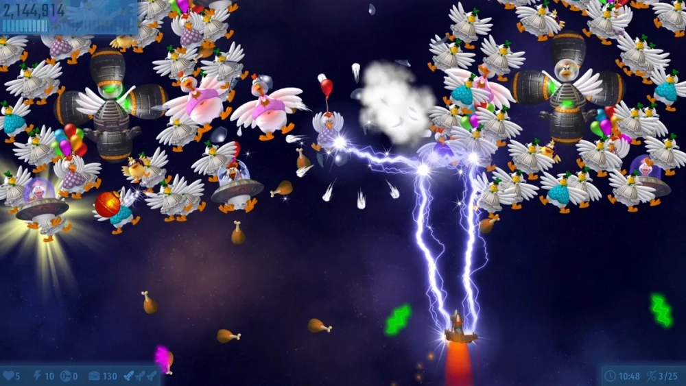 Phi thuyền chiến đấu trong game bắn gà vũ trụ web online
