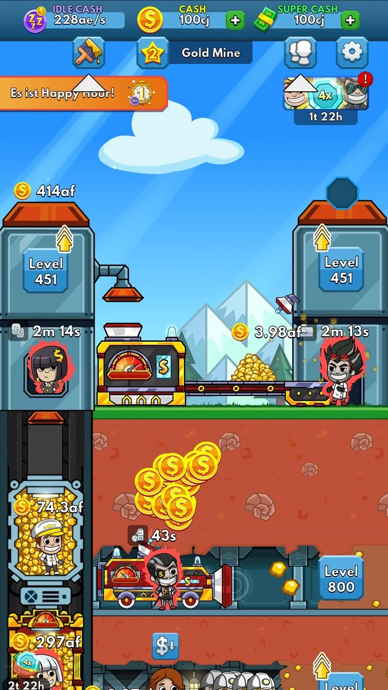 Thu nhập ổn định nhờ idle miner tycoon kiếm tiền offline