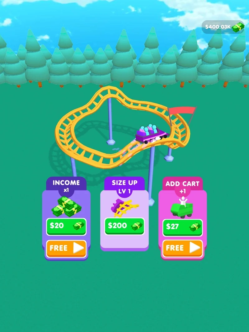 Tham gia sự kiện hấp dẫn idle theme park events