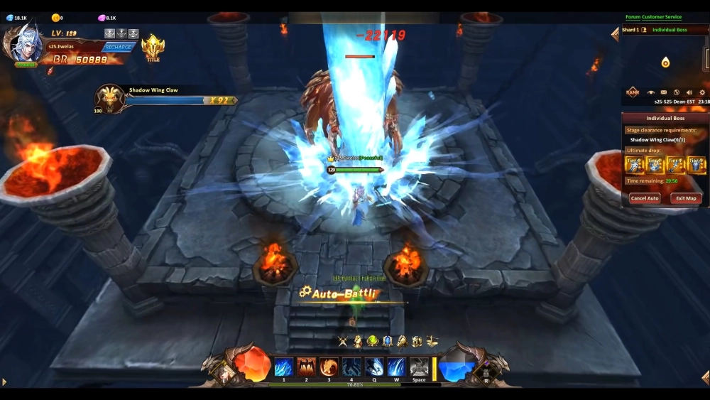 Hình ảnh nhân vật League of Angels – Heaven’s Fury lớp Dragoon trong bộ giáp rồng huyền thoại.