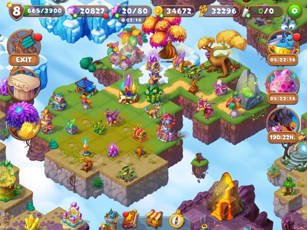 Giao diện Mergest Kingdom unblocked mượt mà trên trình duyệt