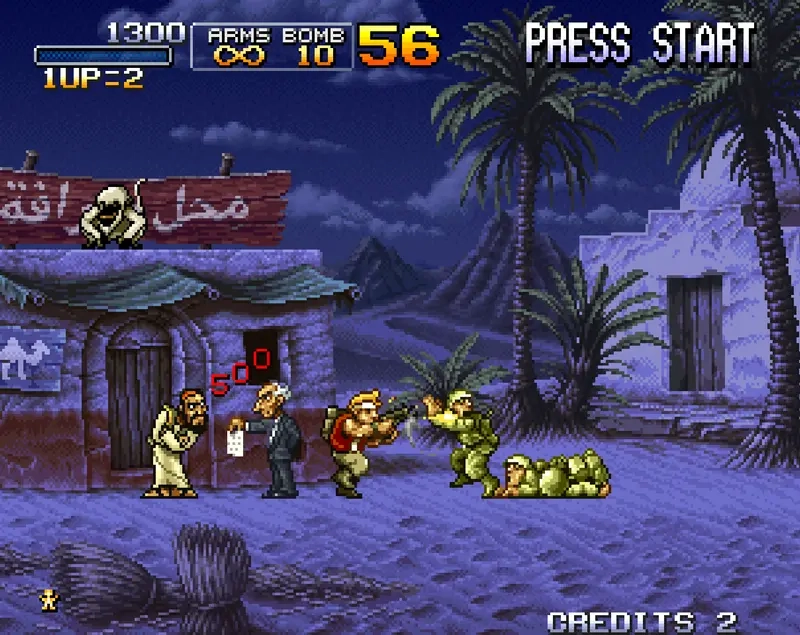 Giao diện tính năng Metal Slug X nổi bật