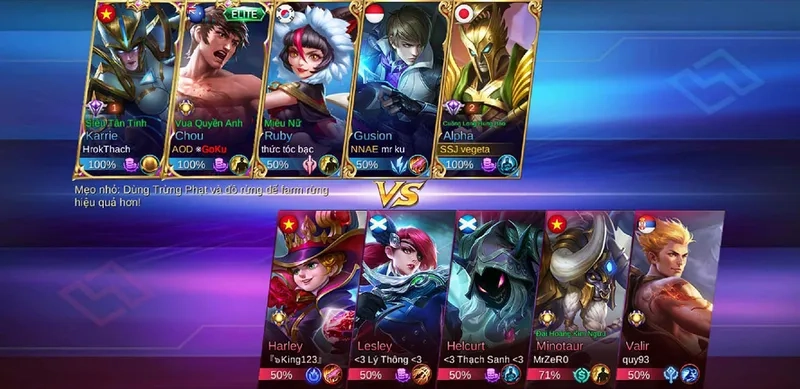 Tự tin leo rank bằng Mobile Legends mẹo đánh xếp hạng