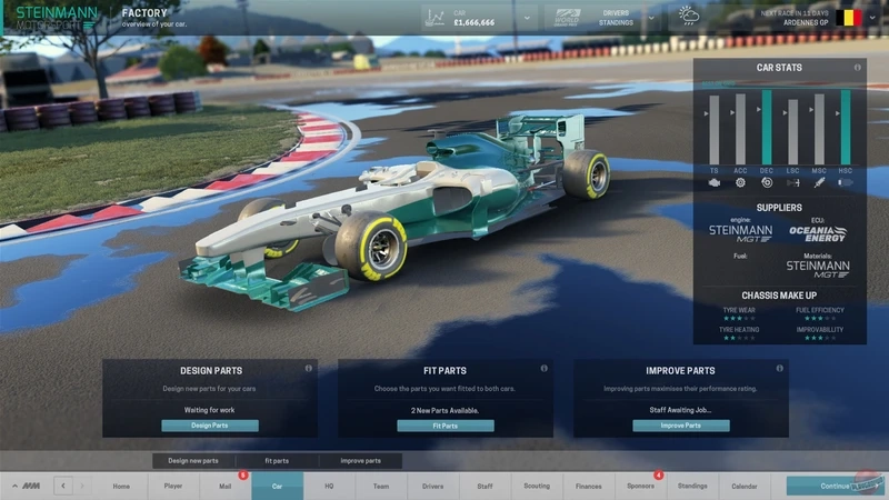Gameplay nâng cấp motorsport manager 3 pc