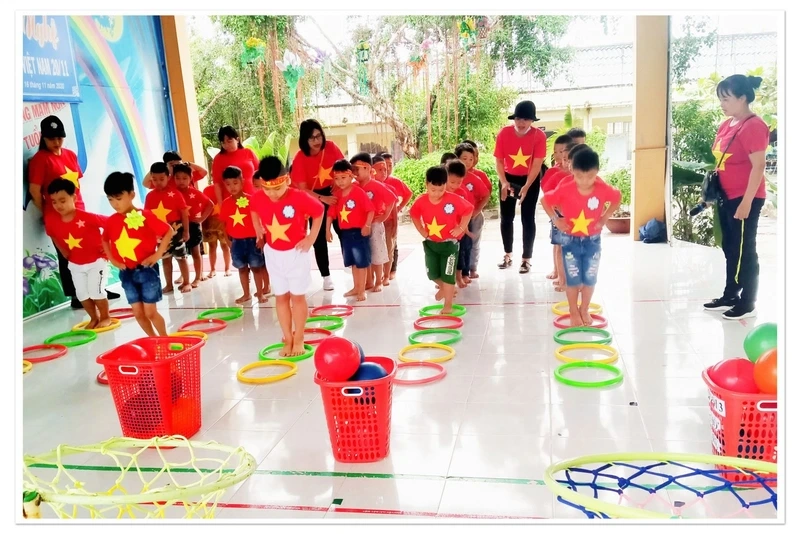 Chuẩn bị trước khi chơi trò chơi ném bóng vào rổ