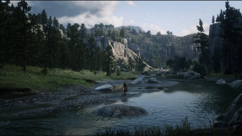 Thiên nhiên khắc nghiệt của Red Dead Redemption 2 rừng núi hoang dã