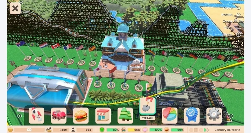Xây công viên dễ dàng với rollercoaster tycoon touch