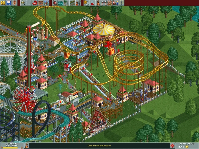 Giải trí nhẹ cùng rollercoaster tycoon app