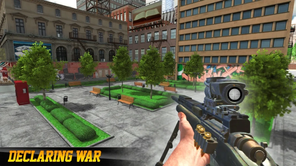 Giao diện chiến đấu kịch tính trong sniper clash 3d y8