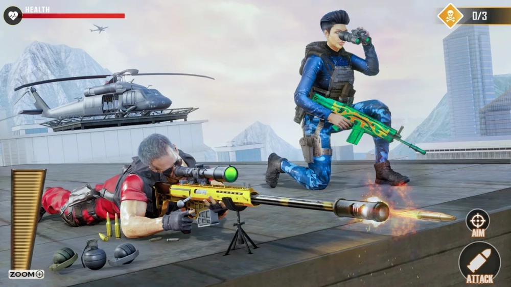 Trải nghiệm mượt mà với phiên bản sniper clash 3d no ads