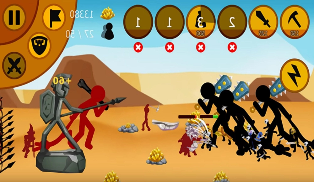 Đội hình Spearton càn quét trong Stick War Legacy