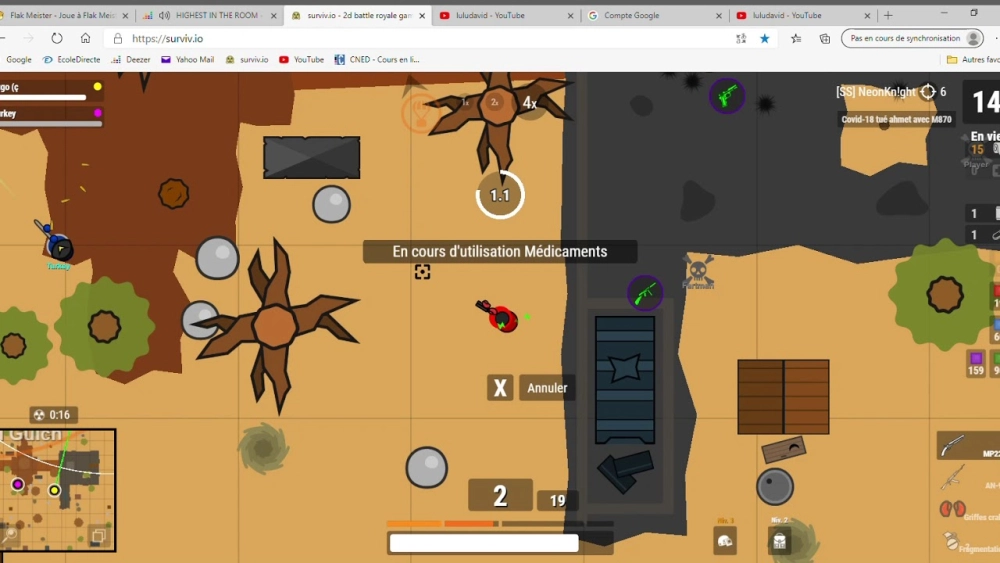 Cấu hình Surviv.io 2D battle royale mượt mà trên máy tính văn phòng