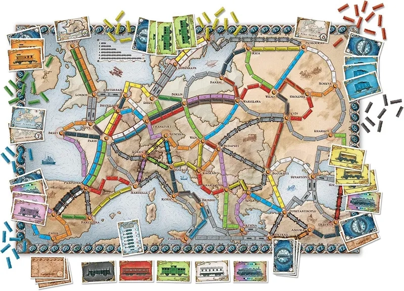 Những bộ Ticket to Ride rosa màu hồng