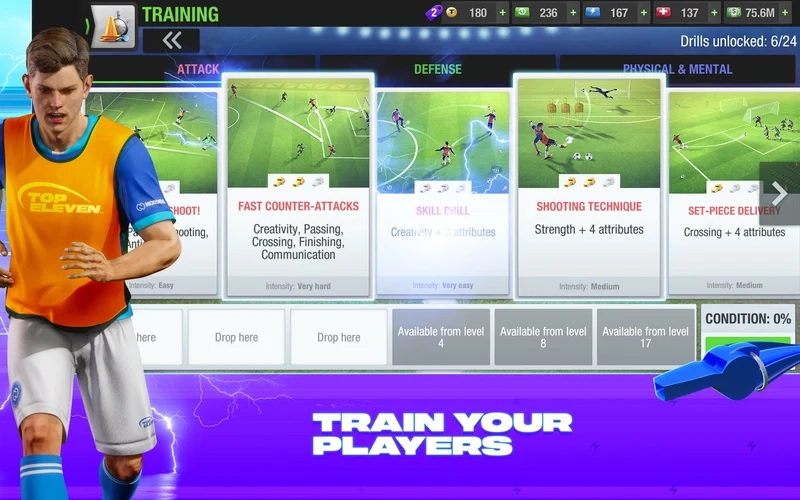 Tham gia trận đấu với top eleven gameplay kịch tính