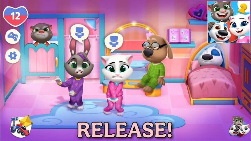 Lối chơi sinh động của my talking tom friends gameplay