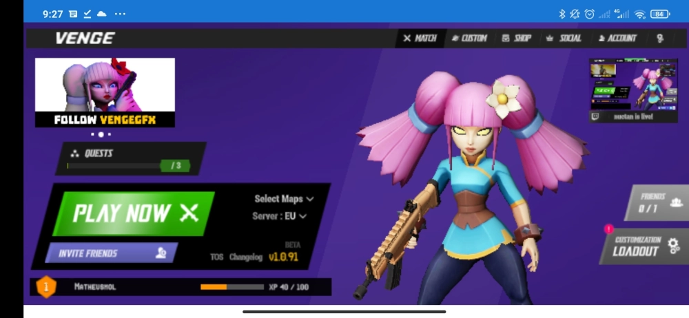 Kỹ năng của Lilium Venge.io trong trận đấu Combat thực tế