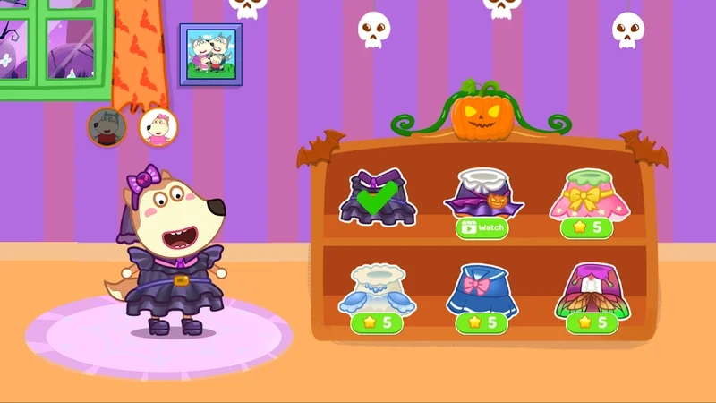 Bé thích thú với wolfoo chơi trốn tìm